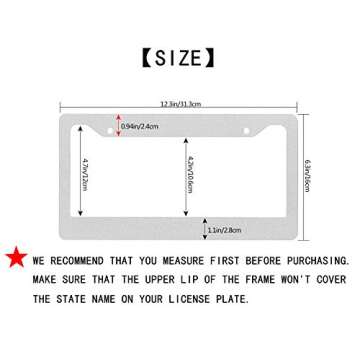 Bright Color Folk Flower License Plate Frame for Unique Style