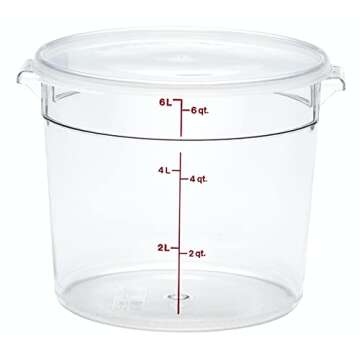 Cambro 6 QT Round Food Storage Container - Clear & Durable