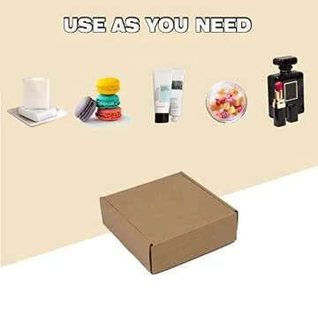 Sodissa 6x6x2 Inches Shipping Boxes Pack of 25, Brown Corrugated Cardboard Boxes for Small Bussiness, Packing and Mailing