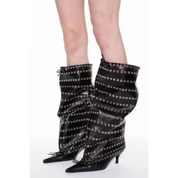 Goolita Stylish Pointed Toe Knee High Boots for Women