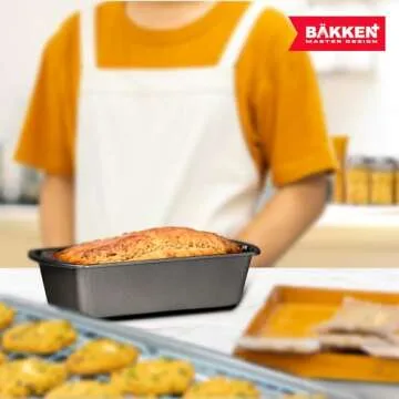Loaf Pan Set 2-Piece - Deluxe Nonstick Carbon Steel Bakeware for Perfect Bread and Cakes – Dishwasher Safe, Premium Pans for Home Baking