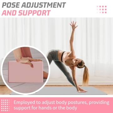 Biguphate EVA Foam Yoga Blocks 2 Pack with Non-Slip Design