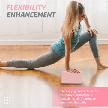 Biguphate EVA Foam Yoga Blocks 2 Pack with Non-Slip Design