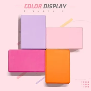 Biguphate EVA Foam Yoga Blocks 2 Pack with Non-Slip Design