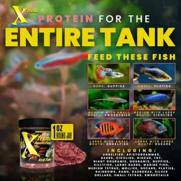 Xtreme Krill Flakes - Premium Max Protein Freshwater Fish Food with 100% Krill and Shrimp, & Vitamins for Optimal Immune and Digestive Health, Boosts Color & Energy – USA Farm Grown (1oz)