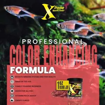 Xtreme Krill Flakes - Premium Max Protein Freshwater Fish Food with 100% Krill and Shrimp, & Vitamins for Optimal Immune and Digestive Health, Boosts Color & Energy – USA Farm Grown (1oz)