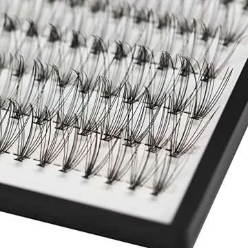 Bodermincer 240pcs 10D D Curl Lashes Clusters Professional Makeup Individual Cluster Eye Lashes (10D-D Curl-10mm)