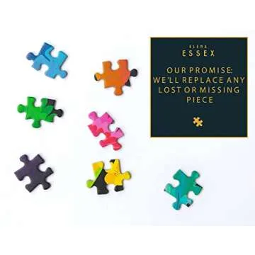 Elena Essex Jigsaw Puzzles - Rainforest Runway | Puzzle 1000 Pieces | Puzzles for Adults | Animal Bird Jungle Flamingo Puzzle | Puzzle Size 28x20 inches