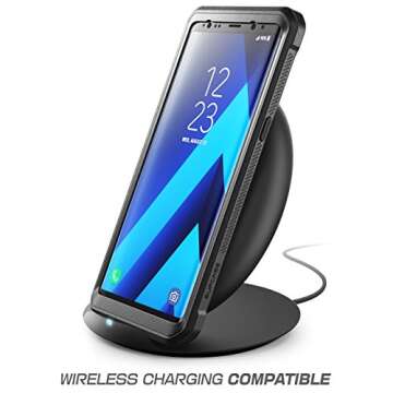 SUPCASE for Samsung Galaxy Note 8 Case with Screen Protector (Unicorn Beetle), [Built-in Belt Clip] Heavy Duty Full-Body Rugged Holster Protective Phone Case for Galaxy Note 8 (2017 Release), Black