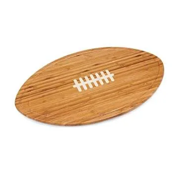 PICNIC TIME NCAA Football Cheese Board - Novelty Charcuterie Board - Serving Platter, Cheese Boards Charcuterie Boards, Wood Cutting Board, (Bamboo)