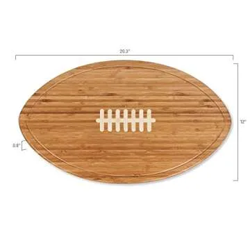 PICNIC TIME NCAA Football Cheese Board - Novelty Charcuterie Board - Serving Platter, Cheese Boards Charcuterie Boards, Wood Cutting Board, (Bamboo)
