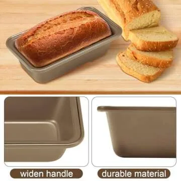 Uiifan 12 Pcs Non-Stick Mini Loaf Pans for Perfect Baking