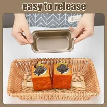 Uiifan 12 Pcs Non-Stick Mini Loaf Pans for Perfect Baking