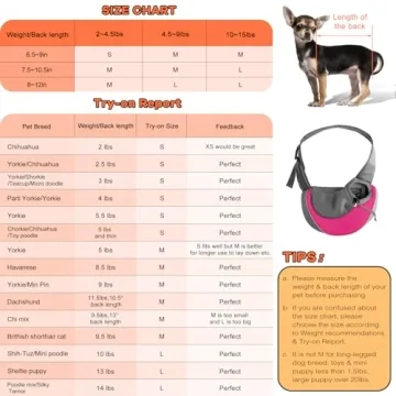 YUDODO Dog Sling Carrier for Small Pets Comfortable Safe