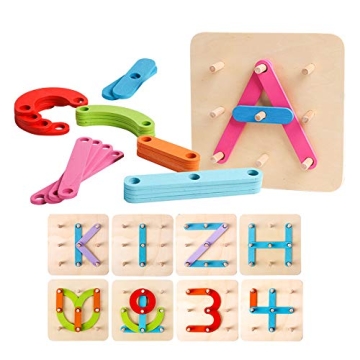 Kizh Wooden Educational Letter and Number Activity Set