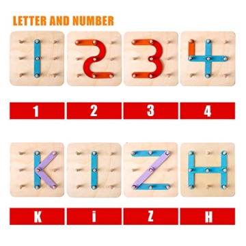 Kizh Wooden Educational Letter and Number Activity Set