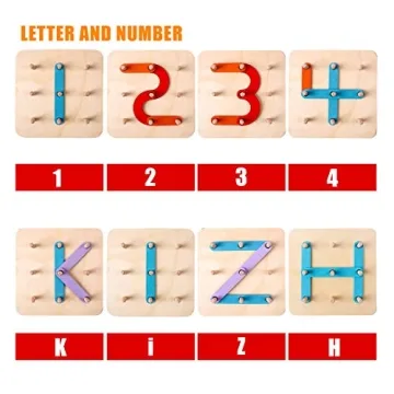 Kizh Wooden Educational Letter and Number Activity Set