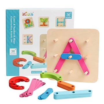 Kizh Wooden Educational Letter and Number Activity Set