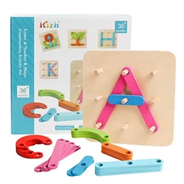 Kizh Wooden Educational Letter and Number Activity Set