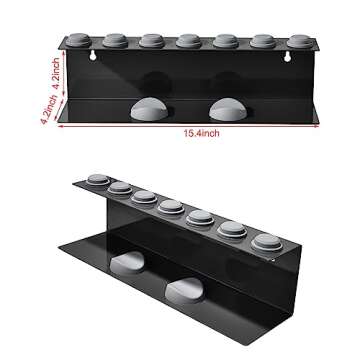 chorten nyima Storage Holder for Dyson Airwrap, 7-Holes Countertop Dyson Airwrap Organizer Wall Mount for Dyson Airwrap Attachments Black, Dyson Airwrap Holder