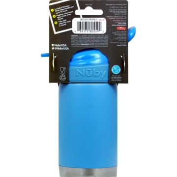 Nuby No Spill Stainless Steel Cup for Toddlers - 10 Oz