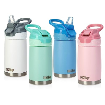Nuby No Spill Stainless Steel Cup for Toddlers - 10 Oz