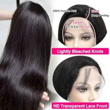 Subella 13x5 HD Lace Front Wigs - Natural Black Color
