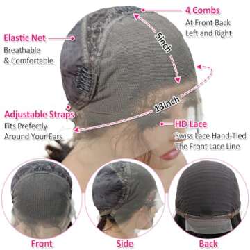 Subella 13x5 HD Lace Front Wigs - Natural Black Color