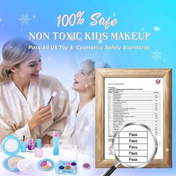 INNOCHEER Kids Makeup Kit for Girl Toys, Frozen Makeup Set for Girls, Real Washable Makeup Kit for G...