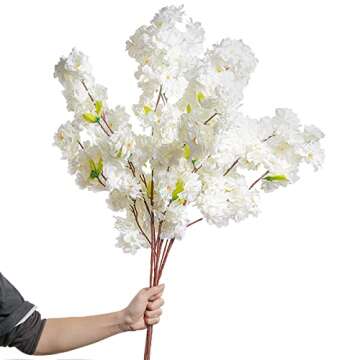 Floralsecret 4 Cherry Blossom Branches - 42.52 Inch Decor