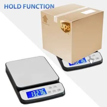 110 LB 50KG Digital Postal Scale, MOCCO Heavy Duty Stainless Steel Multifunctional Shipping Scale 0.1oz / 1g Accuracy with Tare Hold and Counting Function for UPS USPS Floor Bench Office Weight