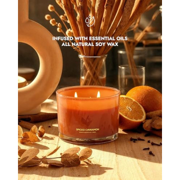 96NORTH Luxury Spiced Cinnamon Candle for Home Fragrance