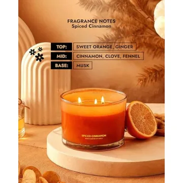 96NORTH Luxury Spiced Cinnamon Candle for Home Fragrance