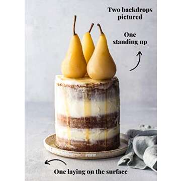 Bessie Bakes Soft Concrete Photography Backdrop 2x3 ft