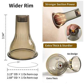 AIKOTOO Cupping Set - Cupping Therapy Set w/ 12 Massage Cups for Pain Relief Physical Therapy Body M...