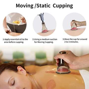 AIKOTOO Cupping Set - Cupping Therapy Set w/ 12 Massage Cups for Pain Relief Physical Therapy Body Massage Cupping Kit for Massage Therapy Vacuum Cups with Pump