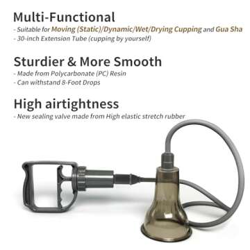 AIKOTOO Cupping Set - Cupping Therapy Set w/ 12 Massage Cups for Pain Relief Physical Therapy Body Massage Cupping Kit for Massage Therapy Vacuum Cups with Pump