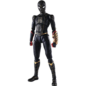 TAMASHII NATIONS - Spider-Man: No Way Home - Spider-Man (Black & Gold Suit), Bandai Spirits S.H.Figu...
