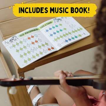 TinkerTar - Pink Floral Acoustic Guitar - The Easiest Way to Start and Learn Guitar - 1 Stringed Toy Instrument for Kids Perfect Intro to Music for Young Kids Ages 3 and up - from Buffalo Games