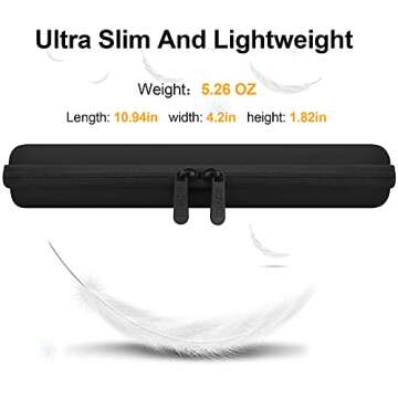 BOVKE Stethoscope Case, Lightweight Slim Stethoscope Holder Compatible with 3M Littmann Classic III, Lightweight II S.E, Littmann Cardiology IV, MDF Acoustica Deluxe Stethoscopes, Black