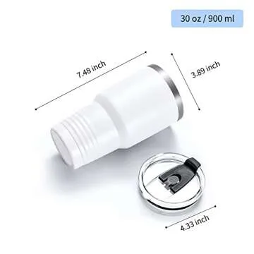 Craft Express 30 OZ Stainless Steel Travel Tumblers 4 Pack