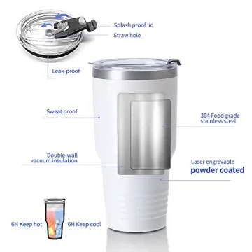 Craft Express 30 OZ Stainless Steel Travel Tumblers 4 Pack