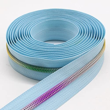 YaHoGa Colorful Nylon Coil Zippers - 10 Yards with Sliders