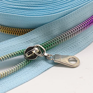 YaHoGa Colorful Nylon Coil Zippers - 10 Yards with Sliders