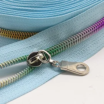 YaHoGa Colorful Nylon Coil Zippers - 10 Yards with Sliders