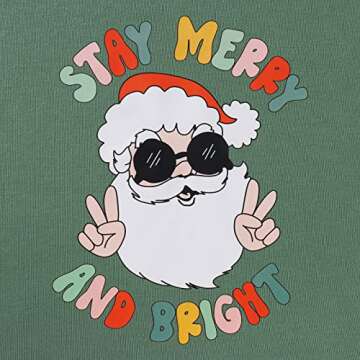 KEKEMI Merry Christmas Santa Sweatshirt for Women