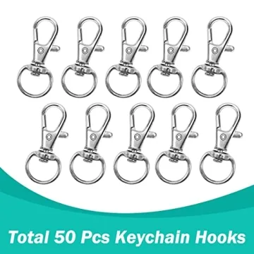 100PCS Premium Swivel Snap Hook Keychain Set for Crafts