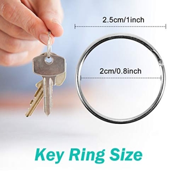 100PCS Premium Swivel Snap Hook Keychain Set for Crafts