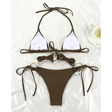 Women Halter String Bikini Set Sexy Two Piece Swimwear