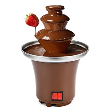 Decdeal 3-Layer Chocolate Fondue Fountain - Perfect for Parties & Gatherings